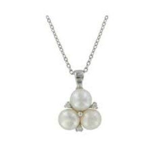 NIB Montana Silversmiths FW Pearl & CZ Necklace